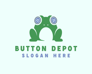 Frog Animal Button logo
