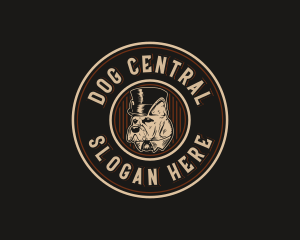 Dog Hat Bulldog logo design