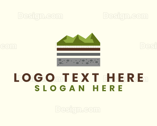 Rock Mountain Landscape Logo