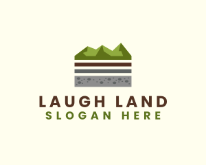 Rock Mountain Landscape logo design