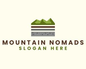 Rock Mountain Landscape logo design