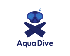 Diver Goggles & Flippers logo design