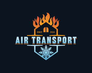 Warm Cooling Air Conditioning  logo design