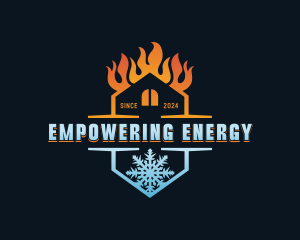 Warm Cooling Air Conditioning  logo design