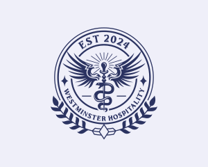 Medical Hospital Caduceus  logo design