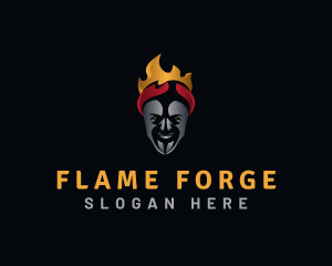 Evil Man Fire logo design