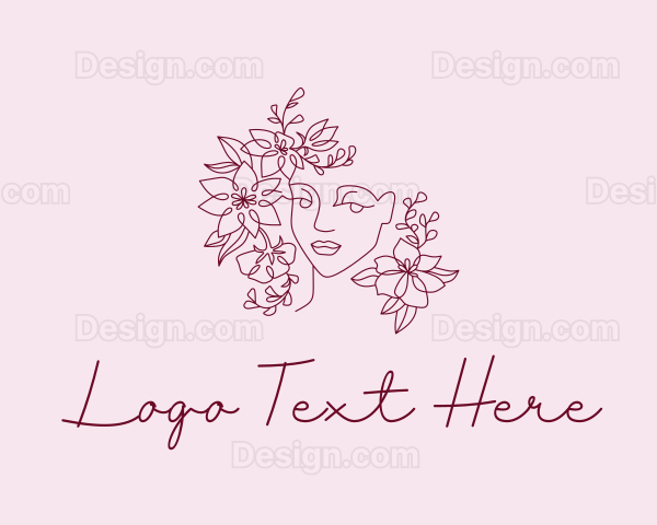 Flower Beauty Woman Logo