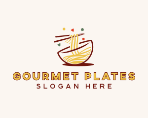 Asian Noodles Gourmet logo design