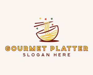 Asian Noodles Gourmet logo design