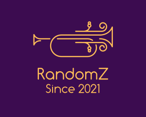 Golden Minimalist Trumpet logo