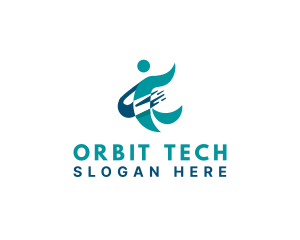 Human Wellness Orbit logo design