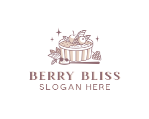 Berries Creme Brulee logo design