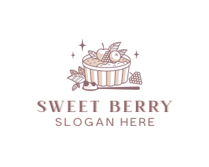 Berries Creme Brulee logo design