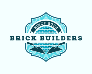 Trowel Masonry Brick logo design