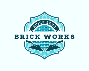 Trowel Masonry Brick logo design