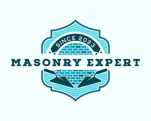 Trowel Masonry Brick logo design