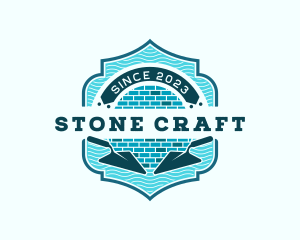 Trowel Masonry Brick logo design