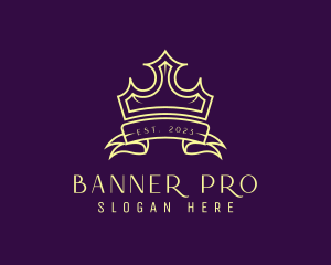 Royalty Crown Banner logo design