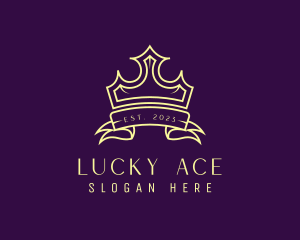 Royalty Crown Banner logo design