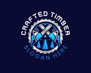 Chainsaw Logging Joinery logo design