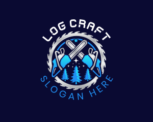 Chainsaw Logging Joinery logo design