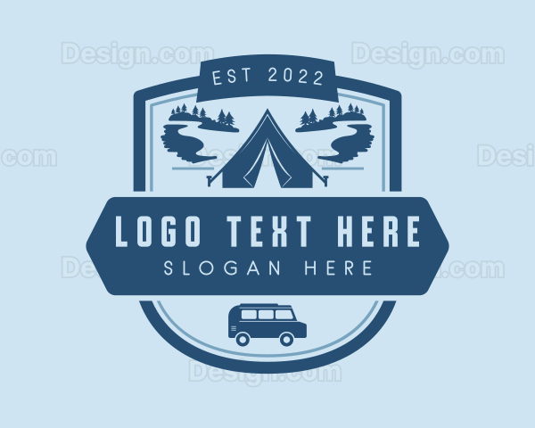 Blue Tent Camping Logo