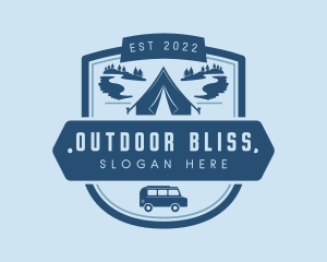 Blue Tent Camping logo design