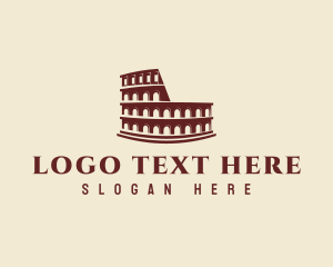 Ancient - Ancient Colosseum Architecture logo design