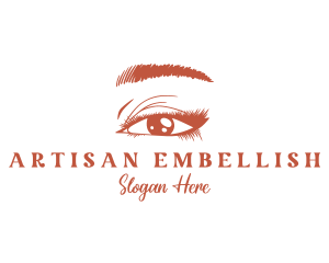 Woman Beauty Eyelash Logo