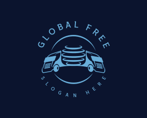 Global Logistics Truck logo design