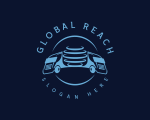 Global Logistics Truck logo design