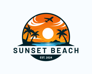 Tropical Beach Vacation logo design