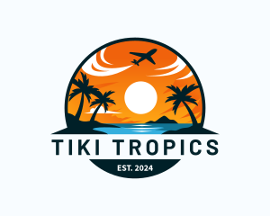 Tropical Beach Vacation logo design