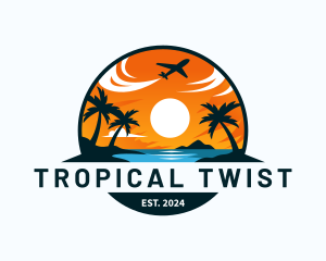 Tropical Beach Vacation logo design