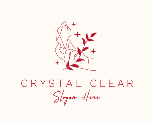 Natural Crystal Hand logo design