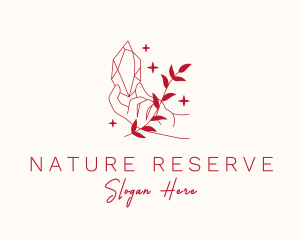 Natural Crystal Hand logo design