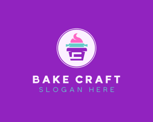 Multicolor Cupcake Bakery logo design