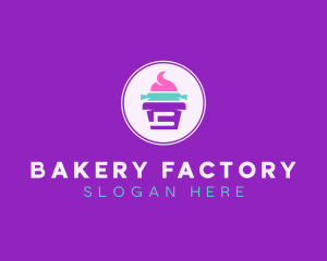 Multicolor Cupcake Bakery logo design