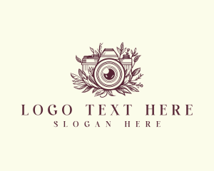 Camera Photography Floral Logo