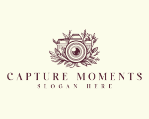 Camera Photography Floral logo