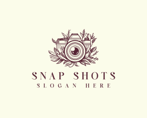 Camera Photography Floral logo