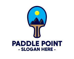 Table Tennis Paddle Tourism logo design