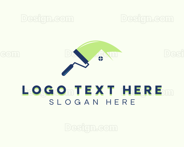 Paint Roller Painting Logo
