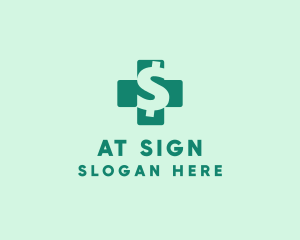 Dollar Sign Health Cross  logo design