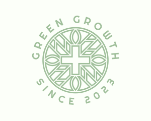 Green Religious Cross logo design