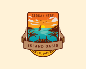 Tropical Summer Getaway logo design