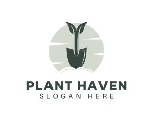 Gardening Shovel Plant logo design