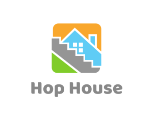 House Tile Square logo design