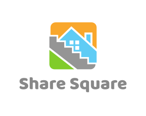 House Tile Square logo design