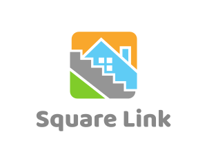 House Tile Square logo design